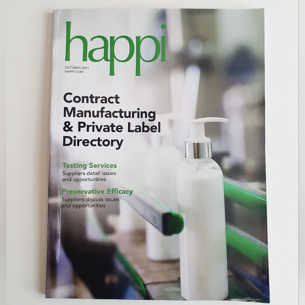 Happi Magazine October, 2021 Manufacturing & Private Label Directory.